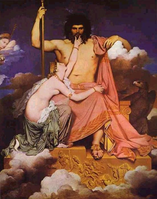 Jean Auguste Dominique Ingres Jupiter and Thetis. Sweden oil painting art